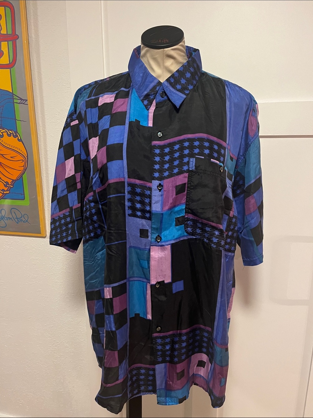 Vintage 80’s Men’s Silk Shirt